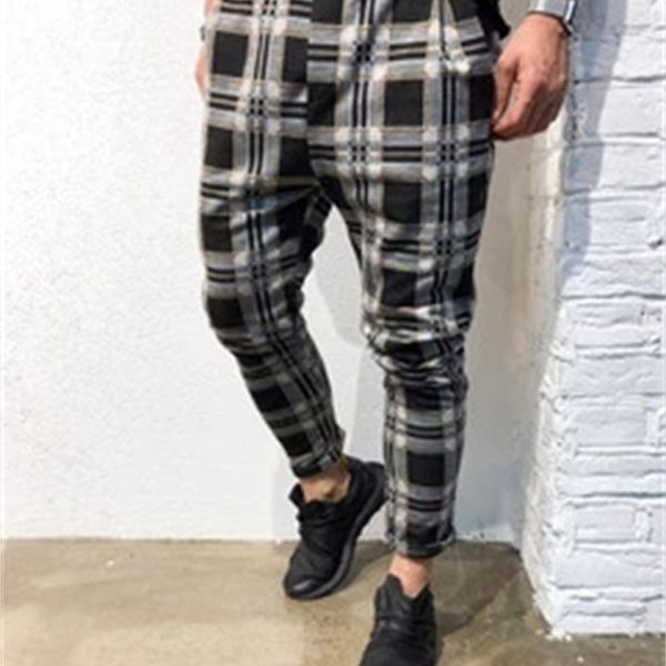 

pant fashion slacks men's slim and individual sport stripe pants, Black
