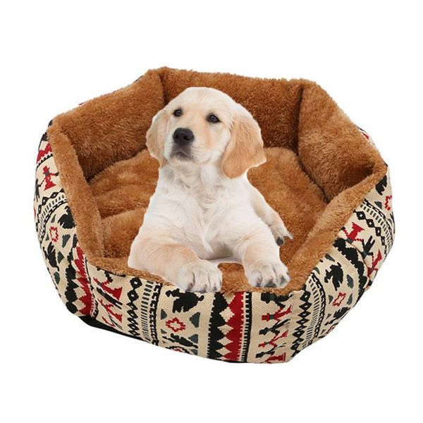 

warm pet dog bed house for dogs/cats winter nest with mat small medium large dogs cat cushion s/m/l kennels & pens