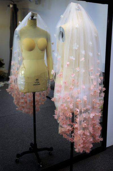 

short bridal veil wedding veils wrap 3d flower luxurious for bride with comb velos de novia, Black