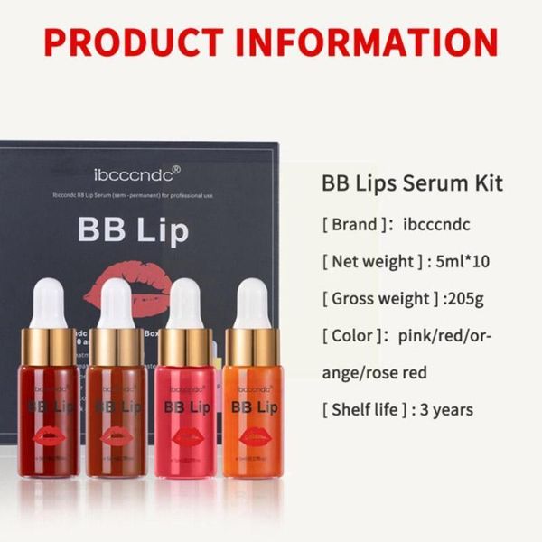 Lip Gloss Coréia Bb Creme Brilho Soro Semi Permanente Lábios Colorir Pigment Tint para impressão e umidade G3U4