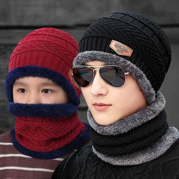 

hat men's winter psh thickened youth wool hat autumn and knitted cover baotou cotton hat warm trend, Blue;gray