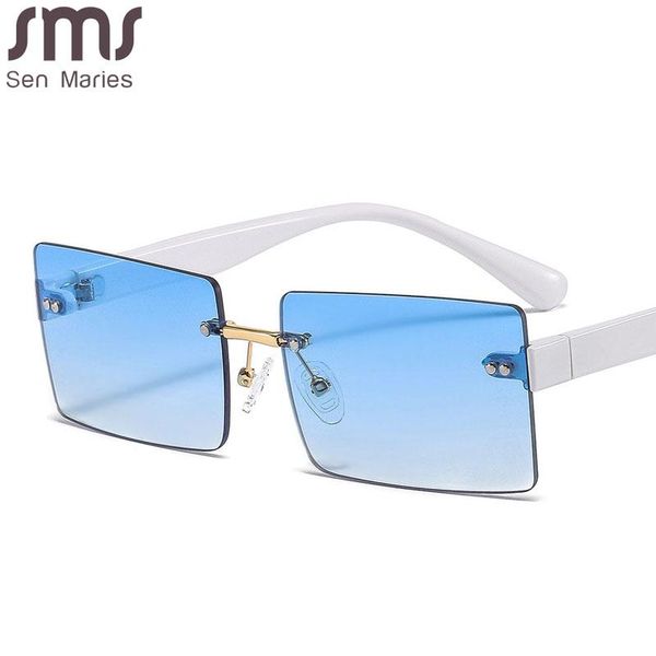 

sunglasses oversized rimless women vintage brand designer square sun glasses shades female pilot big frames eyeglasses uv400, White;black