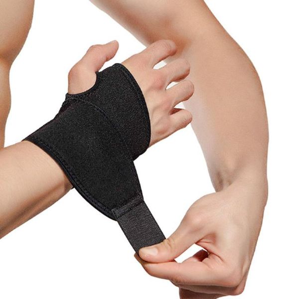 

wrist support 4 pcs brace strap adjustable training exercises wristband wraps bandage, Black;red