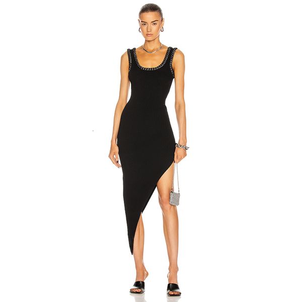

casual dresses celebrity bandage black square collar sleeveless slim split knee length elegant night club party g8v6, Black;gray