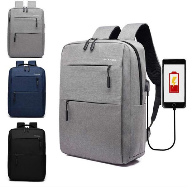 

backpack fashion men's multi-function oxford cloth solid lapschool bag leisure travel shoulder