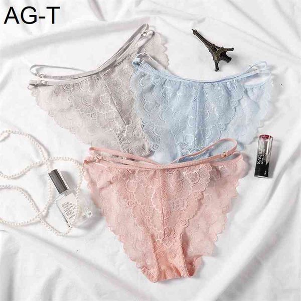 

3pcs lace transparent panties new women underwear lingerie briefs low waist women's underpantes intimates, Black;pink