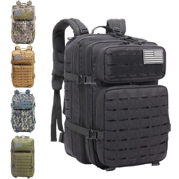 

outdoor bags military backpack waterproof army tactical training molle backpacks 47l large capacity hunting hiking climbing