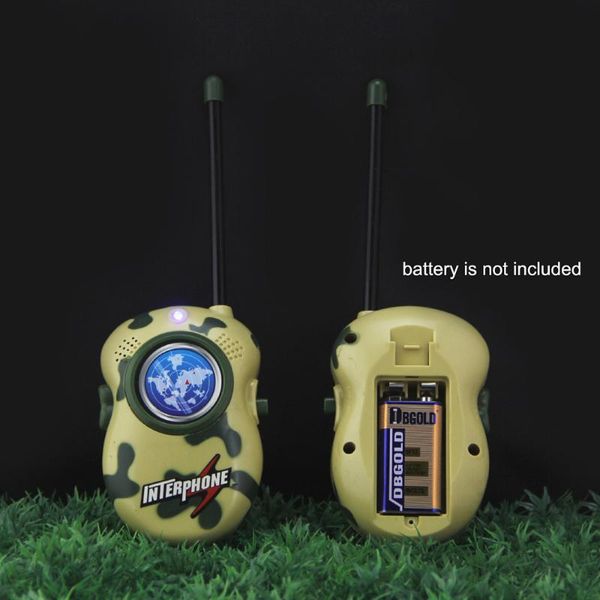 Walkie Talkie 2pcs Toy Talkies Камуфляж двухсторонний радио для детского коммуникатора яркие многоцветные электронные игрушки дети