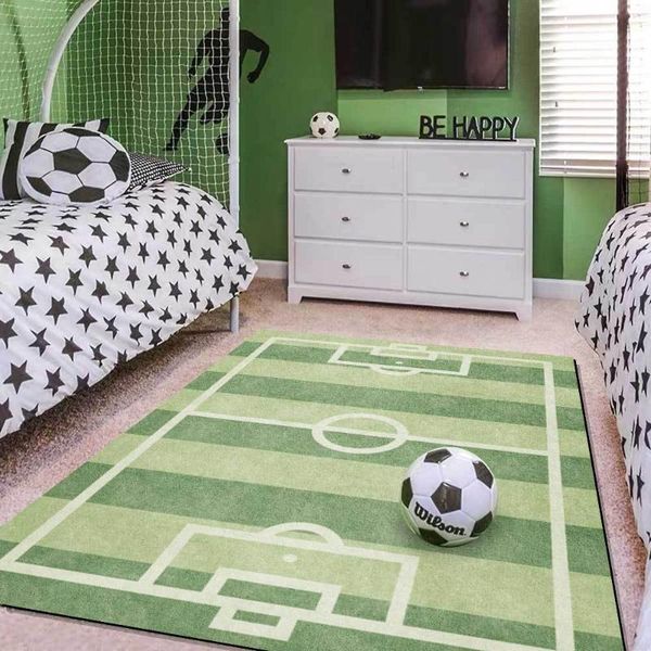 

carpets simple green cartoon football field children's rugs for roomlarge living room rug bedroom bedside carpet home mat decor