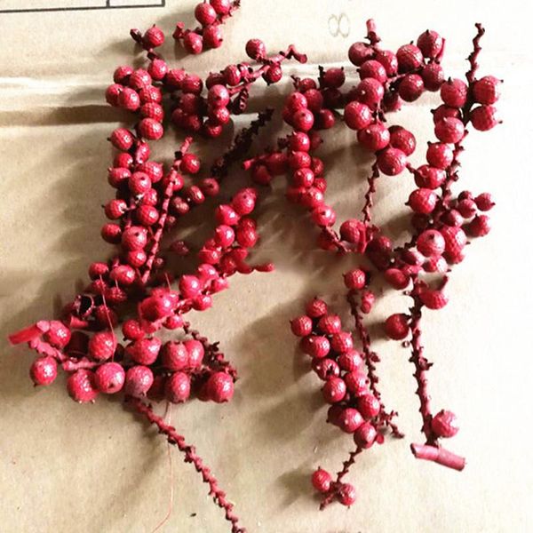 

50g natural dried flowers red small berries materials diy handmade craft flower arrangement supplies christmas decoration decorative & wreat