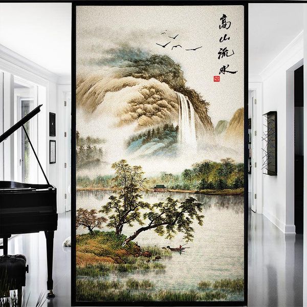 

window stickers electrostatic frosted glass door sticker shading decoration bathroom transparent thickened self-adhesive film