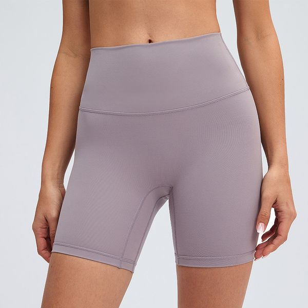 L-09 Shaping Shorts de Yoga High-stew-stewing Noke No T-Line Elastic Calças apertadas das mulheres Calças esportivas roupas Sportswear Slim Fit