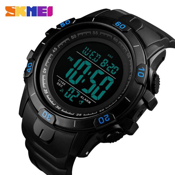 

wristwatches men's watches skmei brand led digital watch men wrist black alarm 50m waterproof sport for reloj hombre, Slivery;brown