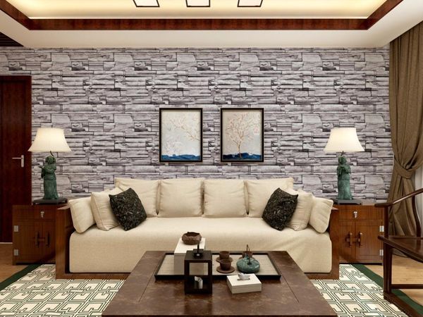 

wallpapers 3 colors retro imitation brick stone pattern wallpaper living room 3d tv wall clothing stores works el