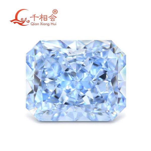 

other sea blue light color 8x10 mm rectangle shape brilliant crushed cut cubic zirconia loose stone cz