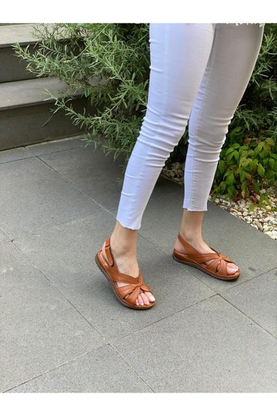 

sandals tan leather orthopedic 428-02, Black