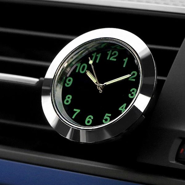 

luminous auto gauge clock mini car air vent quartz with clip intelligent outlet watch timing equipment decor wall clocks