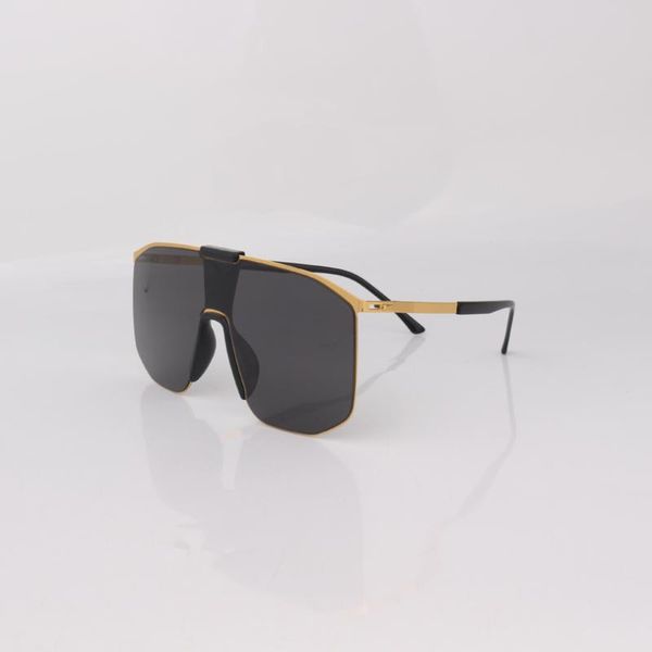 

sunglasses big metal frame mask for men silver mirror lenses, White;black