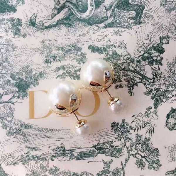 

70% off outlet online / 2021 new earrings star the same sunflower pearl fashion versatile earrings girl, Black