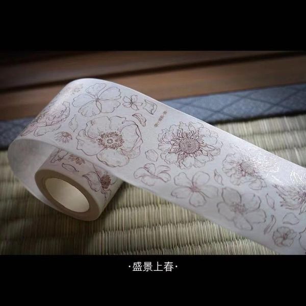 

gift wrap vintage flower washi tape for card making journal diy scrapbooking label sticker