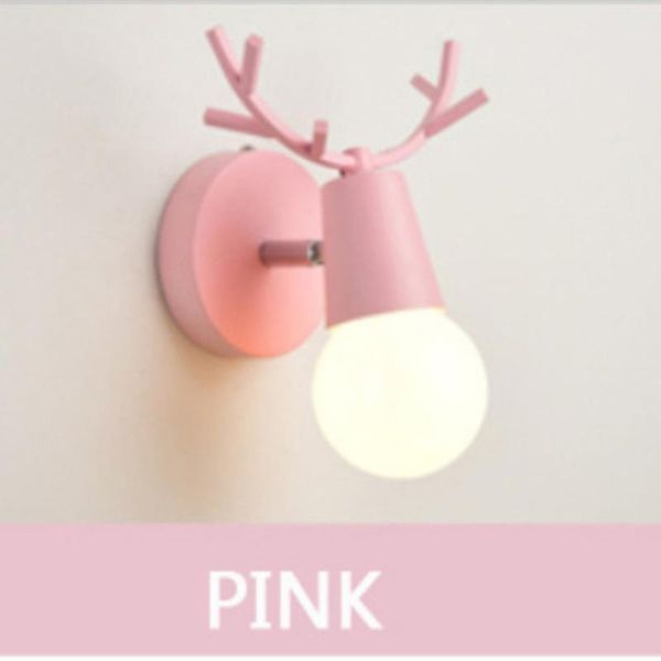 

nordic adjustable led wall lights cartoon deer antlers reading mounted sconce lamp for christmas children room lighting