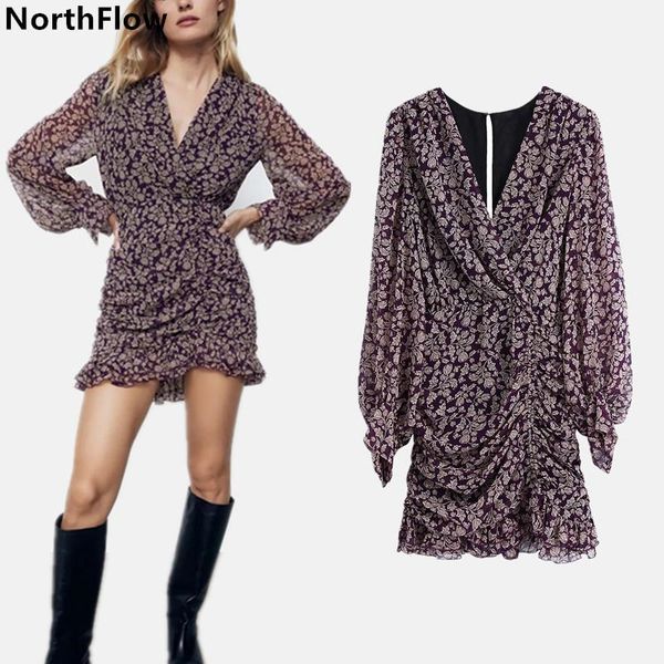 

northflow women dress print floral pleated england style mini de fiesta party vestidos robe femme casual dresses, Black;gray