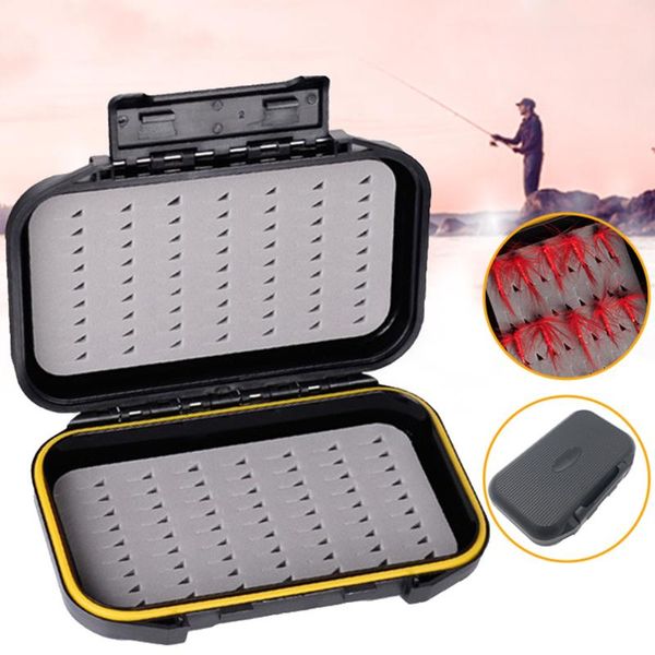 

fishing hook box bait lure hooks waterproof foam gap plastic accessories