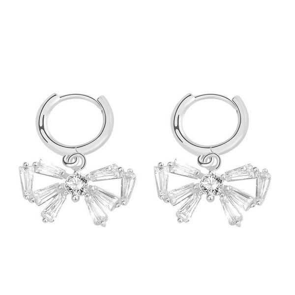 

other solid silver s925 retro bow earrings stud recommended female engagement brilliant jewelry excellent quality kl09, Golden;silver