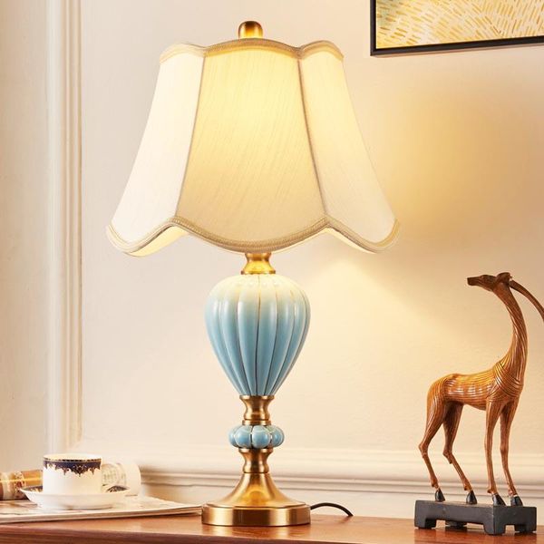 

table lamps european style lamp bedroom bedside warm simple american ceramic study living room