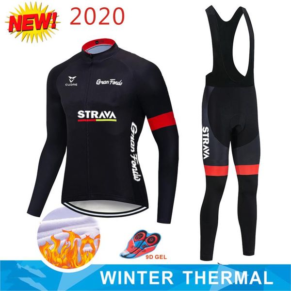 

racing sets 2021 pro strava winter thermal fleece cycling jersey set abbigliamento ciclismo invernale bicycle clothing mtb bike, Black;blue