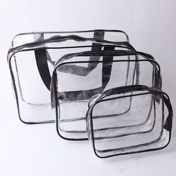 

transparent makeup bag washed storage three-piece set multifunction storgage b bags