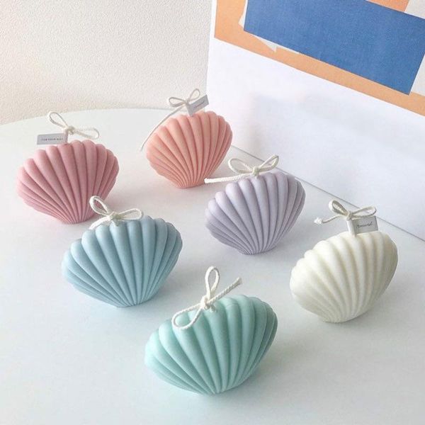 

craft tools diy seashell shape candle plastic mould 3d plaster party decor handsame soap acrylic mold chocolate baking