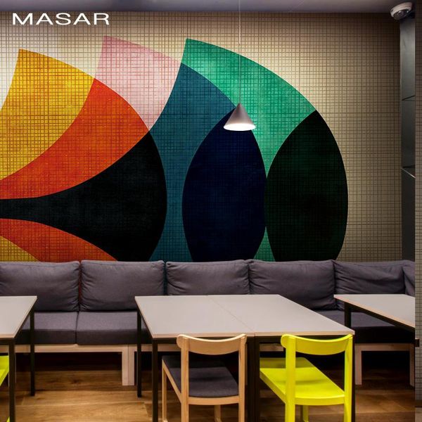 

wallpapers masar original color order interlaced mural lively pattern bedroom living room dining background wall wallpaper
