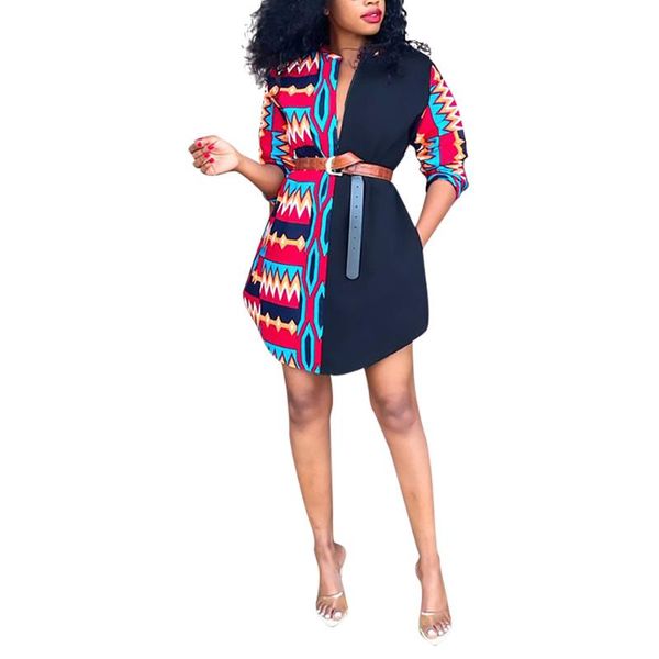 

ethnic clothing vetement femme africa kanga blouses fashion dress dashiki robe africaine casual african dresses clothes for women, Red