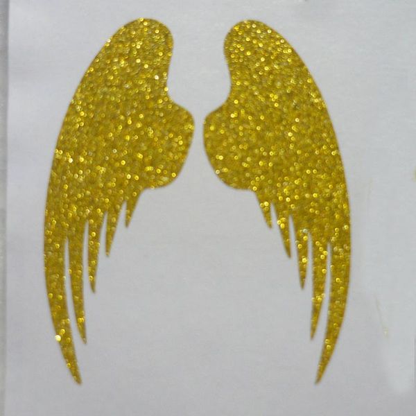 

angel wings rose gold glitter sticker label envelope seals gift wrap
