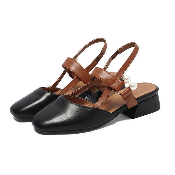 

sandalias femeninas high heels summer sandals female shoes pearl zapatos mujer, Black