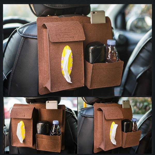 

car organizer seat storage bag hanging bags multifunction tissue felt holder travel accessories