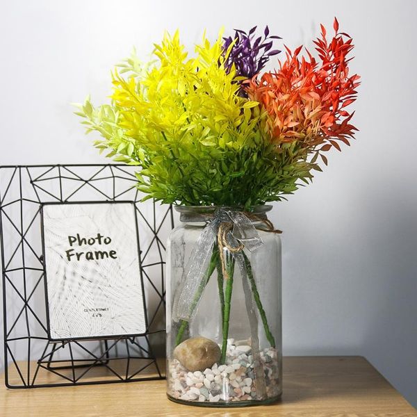 

decorative flowers & wreaths carex sylvestris simulation green plant outdoor layout project greening restaurant partition floral