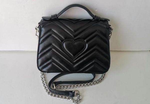 

fashion women shoulder bags silver chain marmont crossbody handbags girl wallet purse messenger bag 22cm