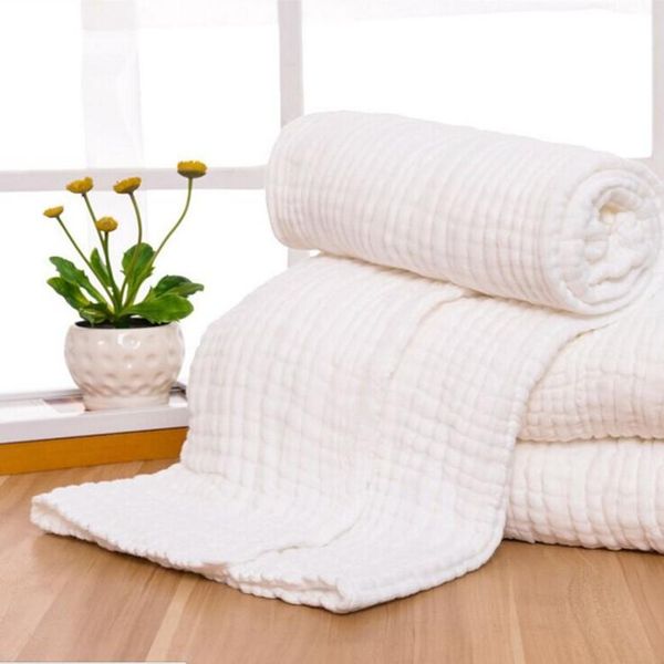 

blankets 6 layers crinkle cotton gauze blanket 100% white color big size 260 x cm baby 20 pieces customize