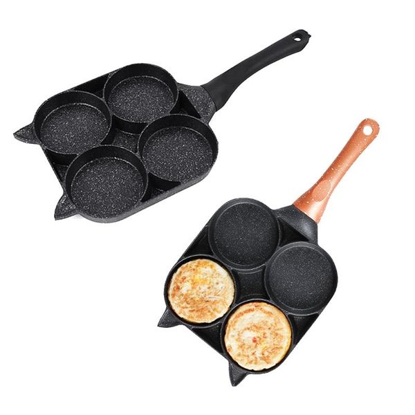 

8inch mini egg frying pan 4-cup cooker with handle non-stick pan,for cakes pancake toast burger ham pans