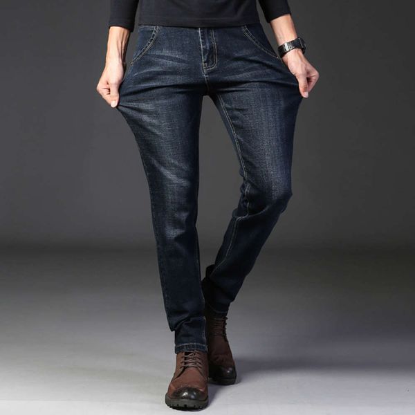 

men's jeans autumn slim fashion small straight pants 812 u80b, Blue