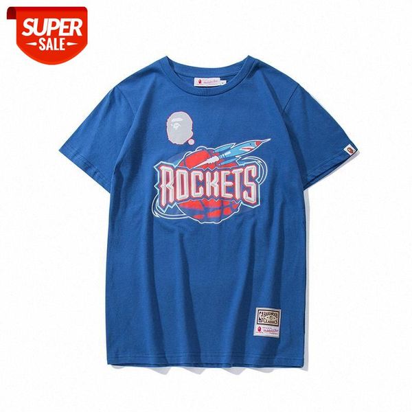 

japanese trendy brand european and american style cotton men's women's printed short-sleeved t-shirt #fh4k, White;black