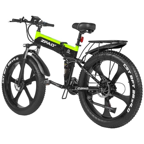 

zpao electric bicycle 48v 1000w folding bike 26inch 4.0 fat bike bicycles for adults lithium battery mountain electronic bikes
