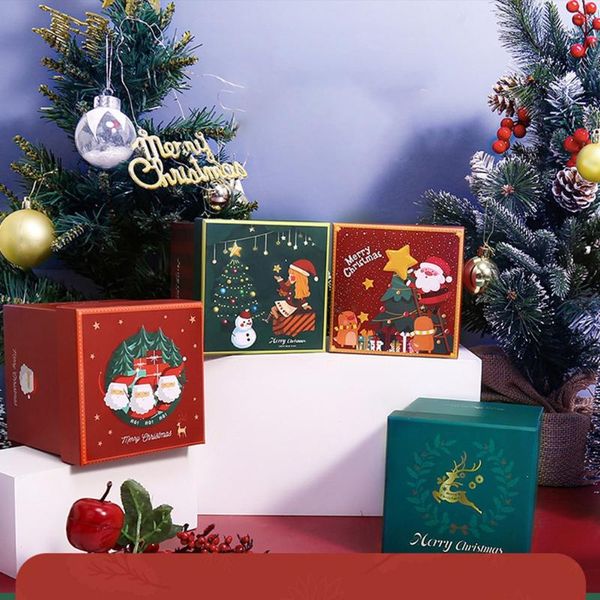 

gift wrap christmas santa claus paper favour sweets cake square boxes diy package decor gifts xmas year