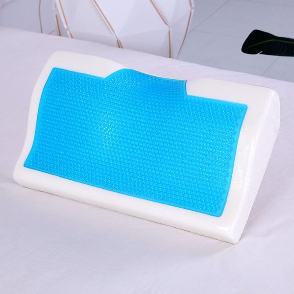 

pillow hydrogels gel core neck slow rebound memory foam cervical repair spine curve bed paillow 7035