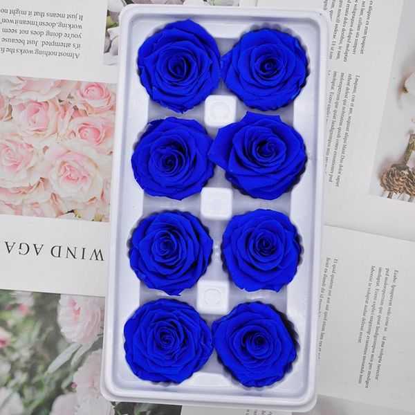 

decorative flowers & wreaths 1box preserved gift material grade b eternal flower rose head 4-5cm diameter stock limited