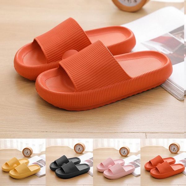 

slippers women fashion summer non-slip sandals shoes beach slides high heels shower slipper soft sole men ladies bathroom, Black