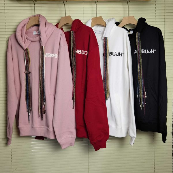 

ambush men's oversized hoodie, lettered print, dreamlocks, fall winter collection, Black