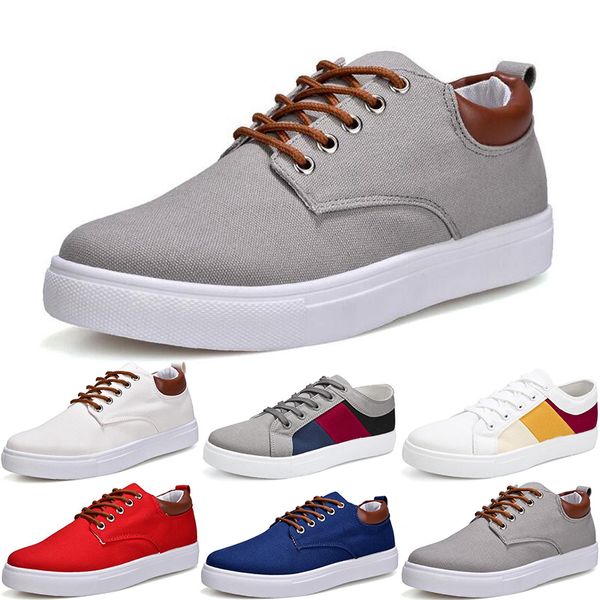 Gai 2024 homens moda tênis de lona sapatos preto branco azul cinza vermelho cáqui masculino casual para fora jogging andando item quarenta e seis